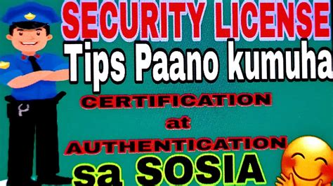 sosia security license verification|SOSIA .